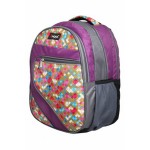 Aqsa ASB46 Designer School Bag (grey Pink Print)
